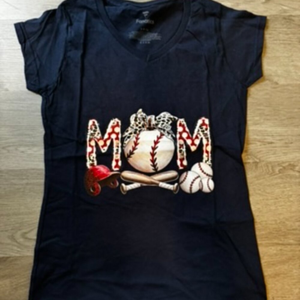 Navy Blue - Mom baseball shirt  - Custom T-shirts